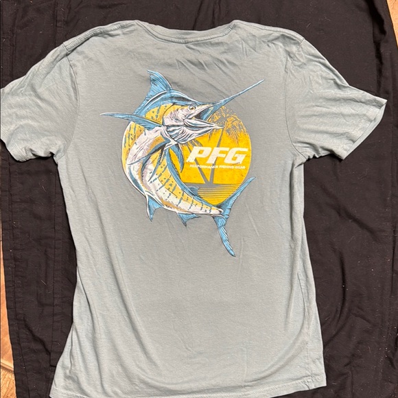 Columbia PFG Blue Short Sleeve size Medium soft tee performance fishing gear - Picture 4 of 7